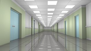 3D Apartment Corridor Interior