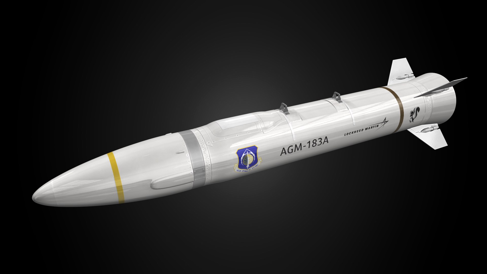 3D AGM-183A Missile https://p.turbosquid.com/ts-thumb/OP/hXwDS0/ns/agm_183a_01/jpg/1733163267/1920x1080/fit_q87/bc7c9064ab761e8c23664e07a688c43f0852809e/agm_183a_01.jpg