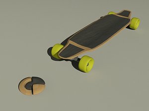 3d longboard long board model