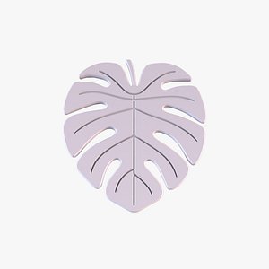 3D Monstera Leaf Coaster Drink Coasters 3D STL File model