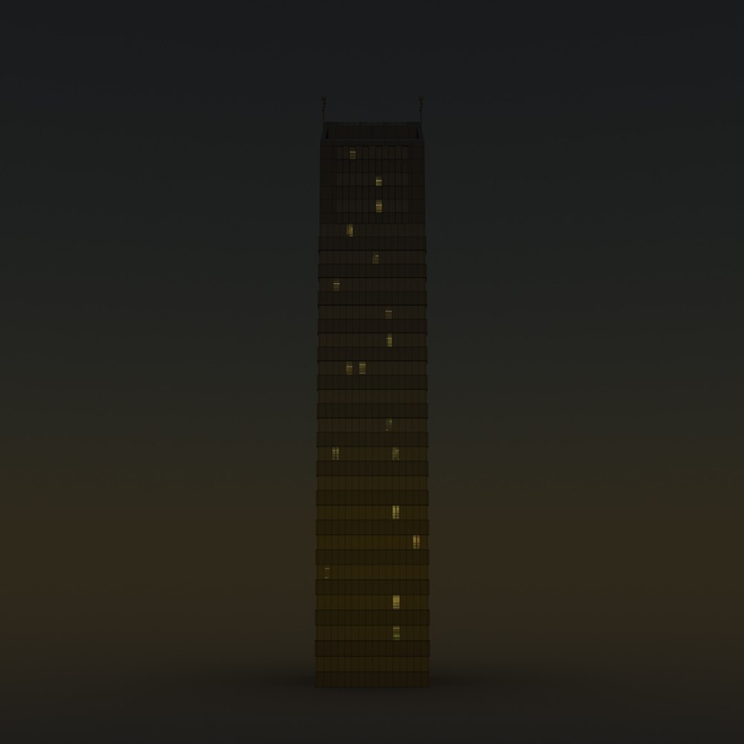 3d model of skyscraper 08 day night
