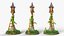 Stylized Medieval Lamp Post Low-poly PBR Asset