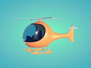 3D model Cartoon Helicopter