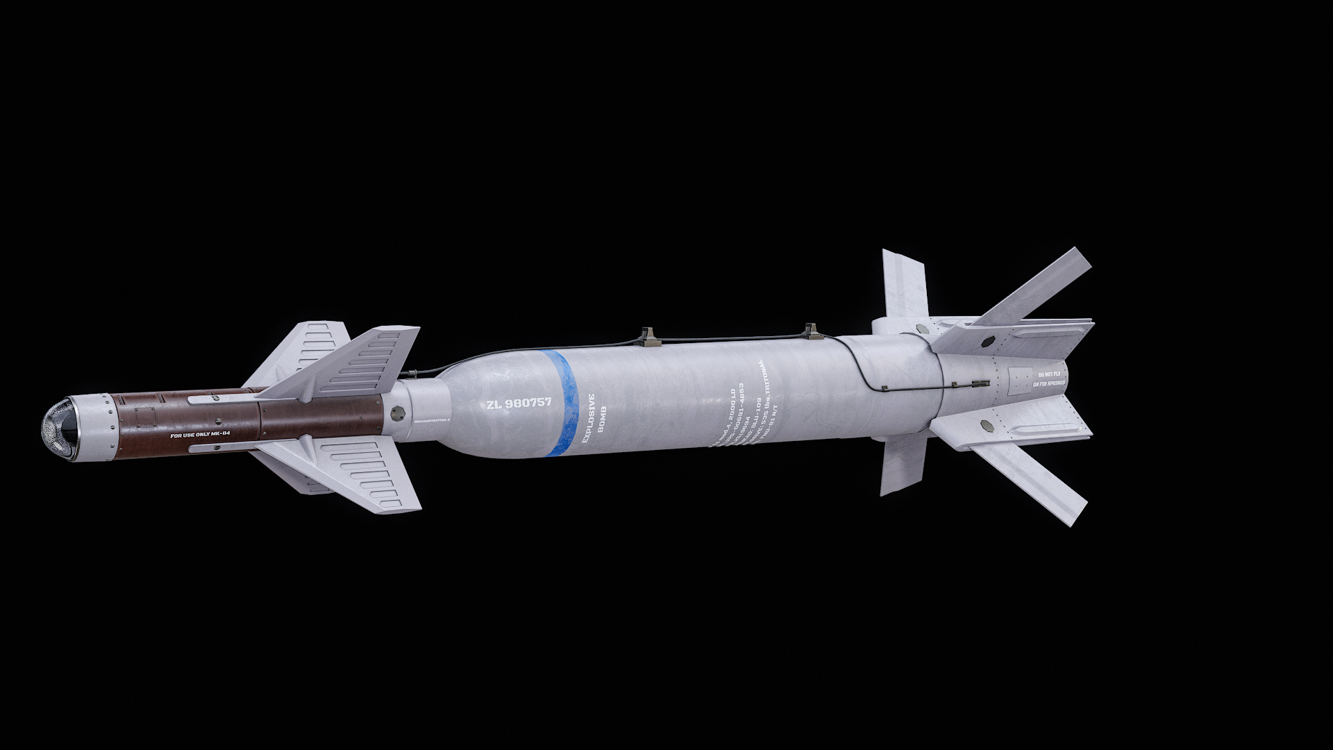 3D model GBU-27 Paveway 3 Naval Laser Guided Bomb PBR https://p.turbosquid.com/ts-thumb/OQ/0rRpBo/8P/turn/png/1770560473/1920x1080/turn_fit_q99/6f7b05e5b9276850e4b108ccc68f2e40dd91cc23/turn-1.jpg