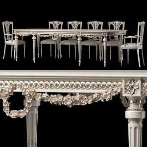 kosovart daphne table and chair 3D