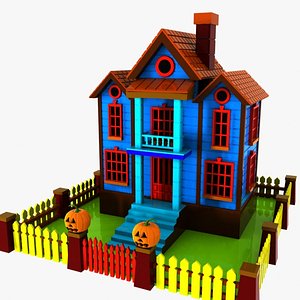 cartoon house toon 3d max