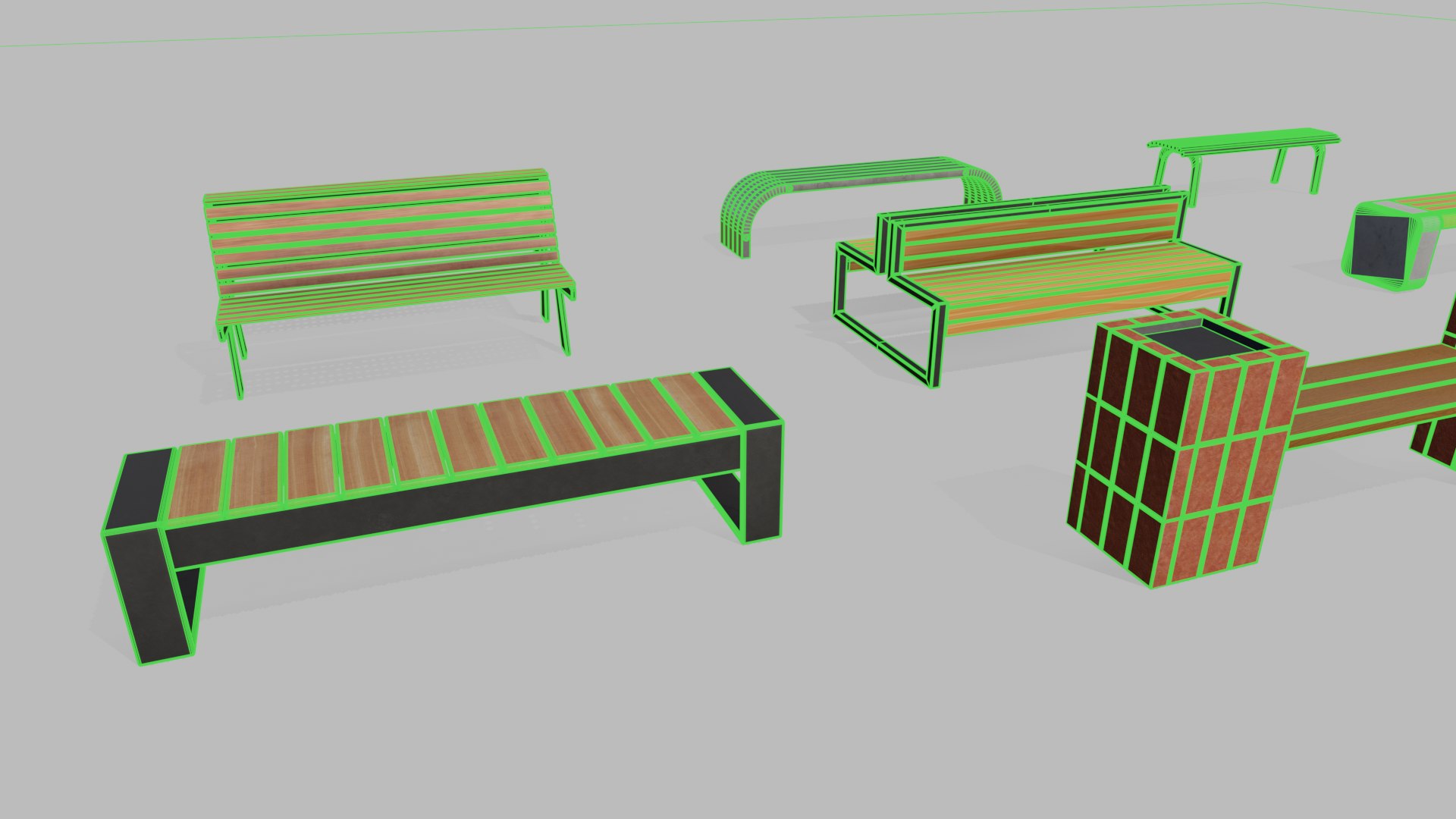 Urban Bench Collection  PBR 3D https://p.turbosquid.com/ts-thumb/OQ/FNRE2P/TI/screen1_011/png/1744285090/1920x1080/fit_q87/f49effe641992afa98a9d838ddc1395daa200310/screen1_011.jpg