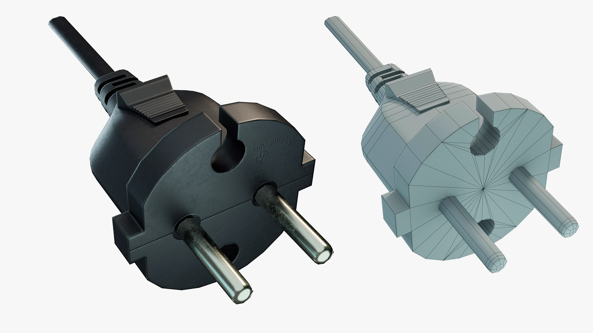 3D European Electrical Plug Type C - TurboSquid 2276328