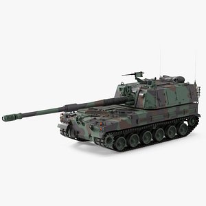 K9 Thunder Howitzer Rigged for Maya model