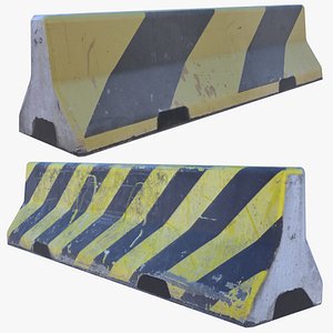 3D Traffic barriers bundle IV model