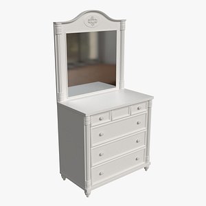 Cilek Romantic Dresser with Mirror 3D model