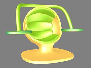 futureristic lounge chair 3d model