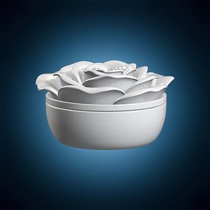 Rose Jewelry Box Large Rose Container 3D model