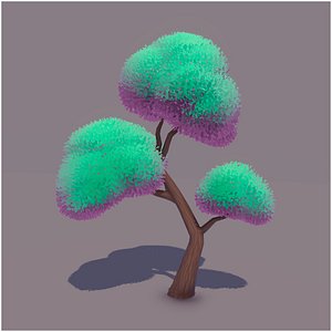 3D model Fluffy tree 05