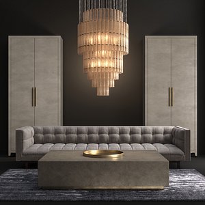 3D restoration hardware set model