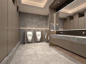 3D Restroom public wc model