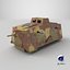 3D model German Armored Car A7V Camo