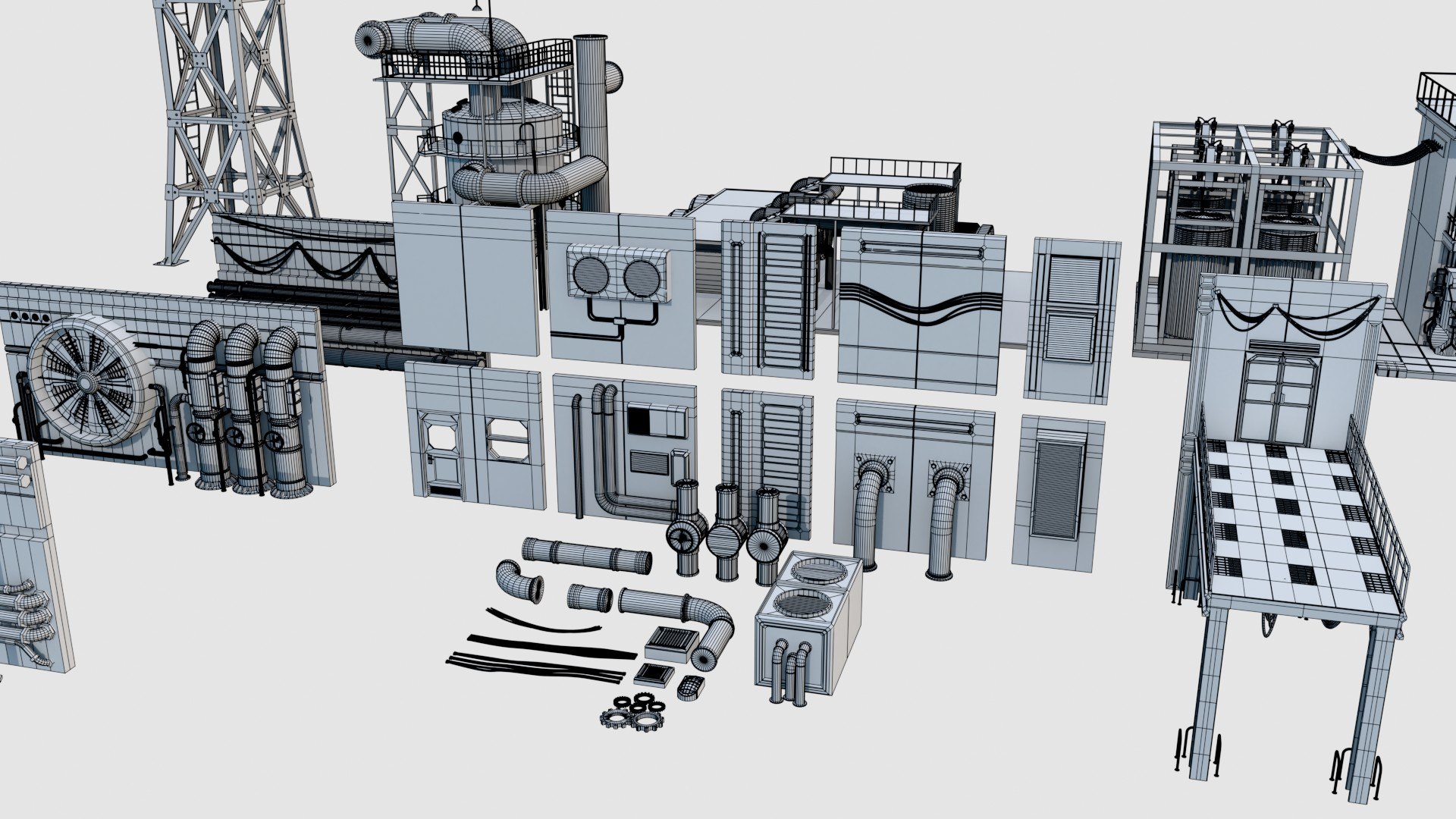 3D model Cyberpunk Industrial Modular Kitbash Set - Post-Apocalyptic Factory https://p.turbosquid.com/ts-thumb/OQ/pMu3TK/fZ/cyberpunk25/jpg/1781705503/1920x1080/fit_q87/27020dade3718123e9e802b49f5e1c1bcf011231/cyberpunk25.jpg