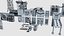 Kit modulare industriale cyberpunk per la creazione di modelli 3D - Fabbrica post-apocalittica