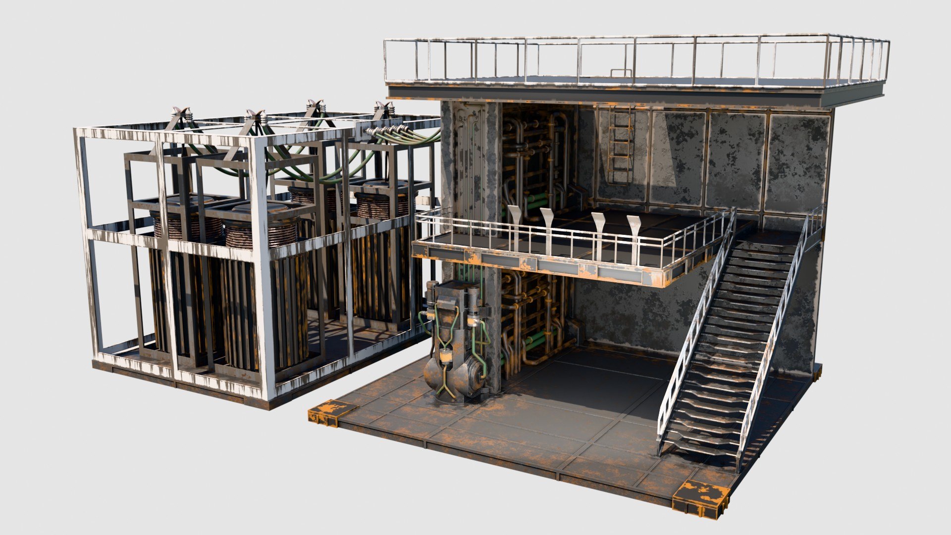 3D model Cyberpunk Industrial Modular Kitbash Set - Post-Apocalyptic Factory https://p.turbosquid.com/ts-thumb/OQ/pMu3TK/je/cyberpunk07/jpg/1781705432/1920x1080/fit_q87/3e75cbbb6a257ff385c2a0bf1fe08f24613d3437/cyberpunk07.jpg