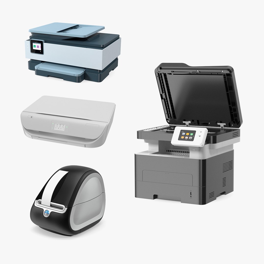 Multifunction Printers Collection 2 3D model preview