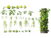 Vertical Garden - Tropical Spiral Column Green Wall