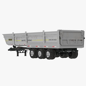 Semi Dump Trailer 3D Model