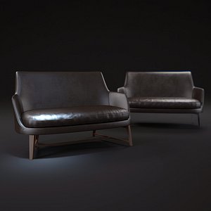 guscio-leather-sofa 3d max