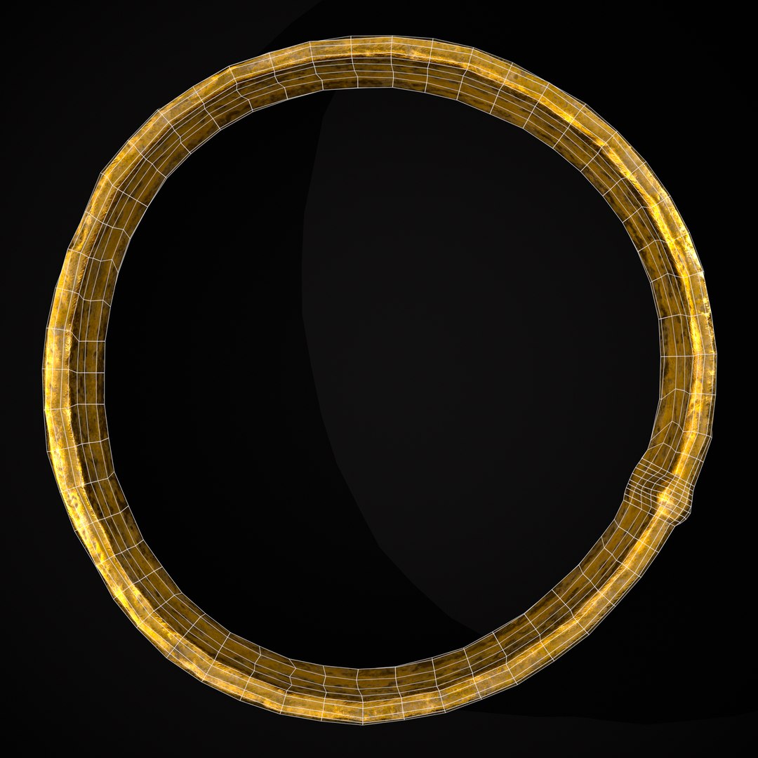 3D Square Pattern Medieval Ring Model - TurboSquid 2078264