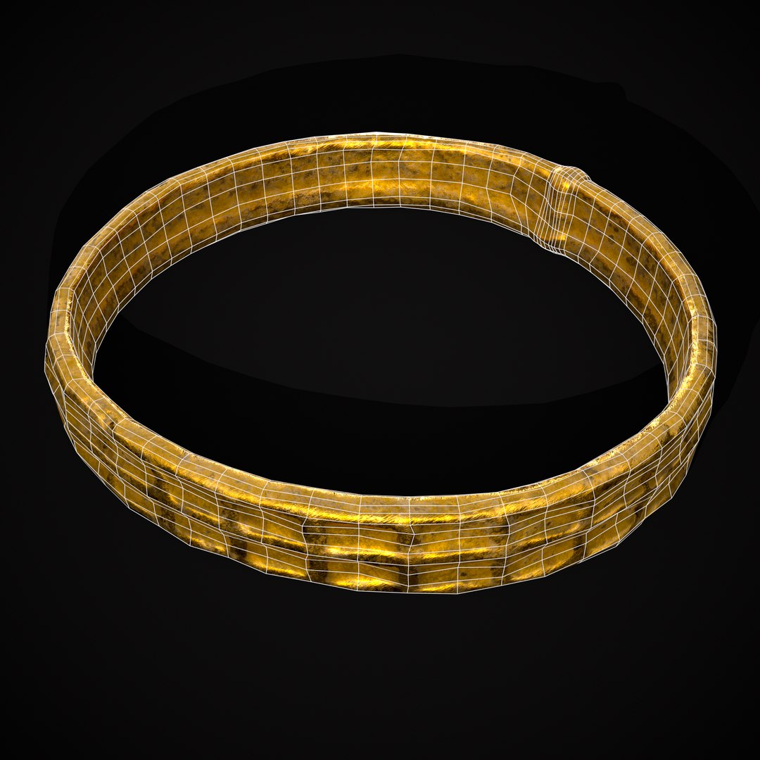3D Square Pattern Medieval Ring Model - TurboSquid 2078264