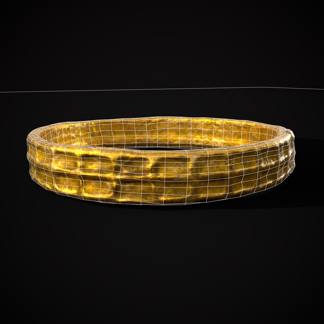 3D Square Pattern Medieval Ring model - TurboSquid 2078264
