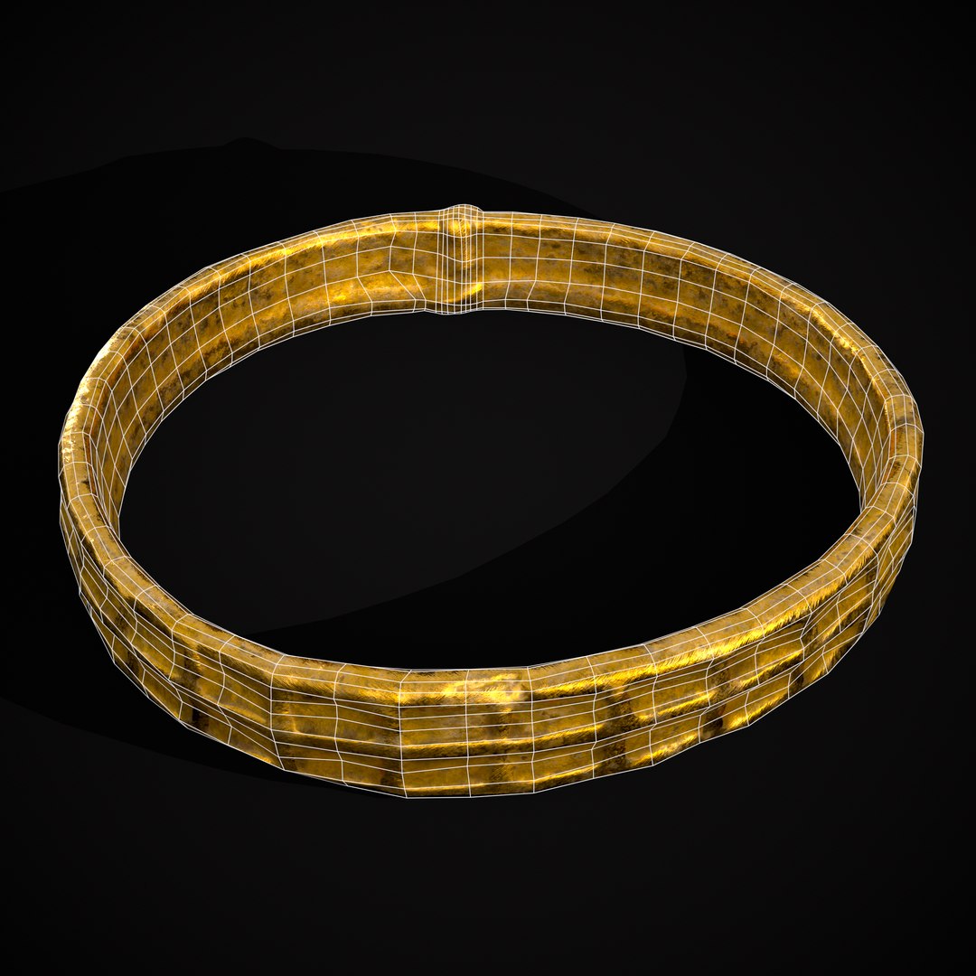 3D Square Pattern Medieval Ring Model - TurboSquid 2078264