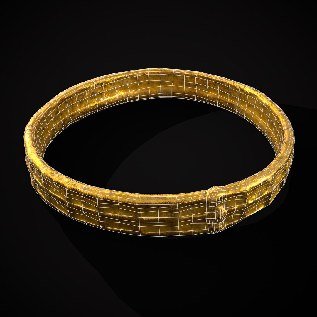 3D Square Pattern Medieval Ring Model - TurboSquid 2078264