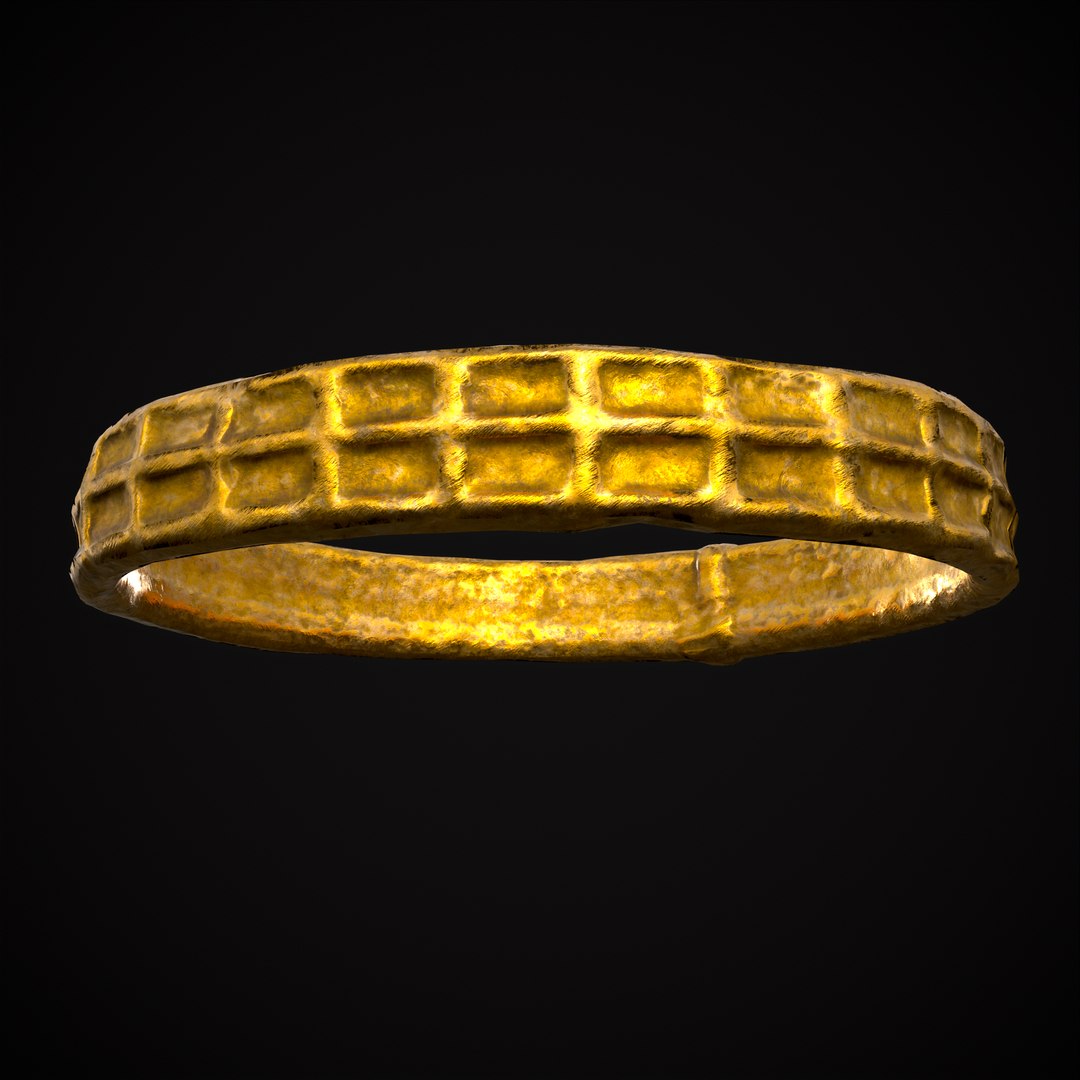 3D Square Pattern Medieval Ring Model - TurboSquid 2078264