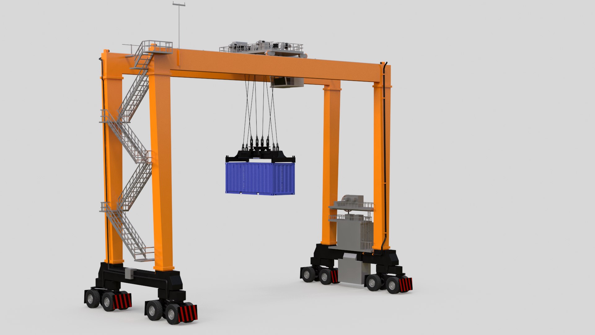 Terminal Crane and Tractor model - TurboSquid 1881643