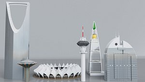 3D Riyadh Skyscrapers Collection