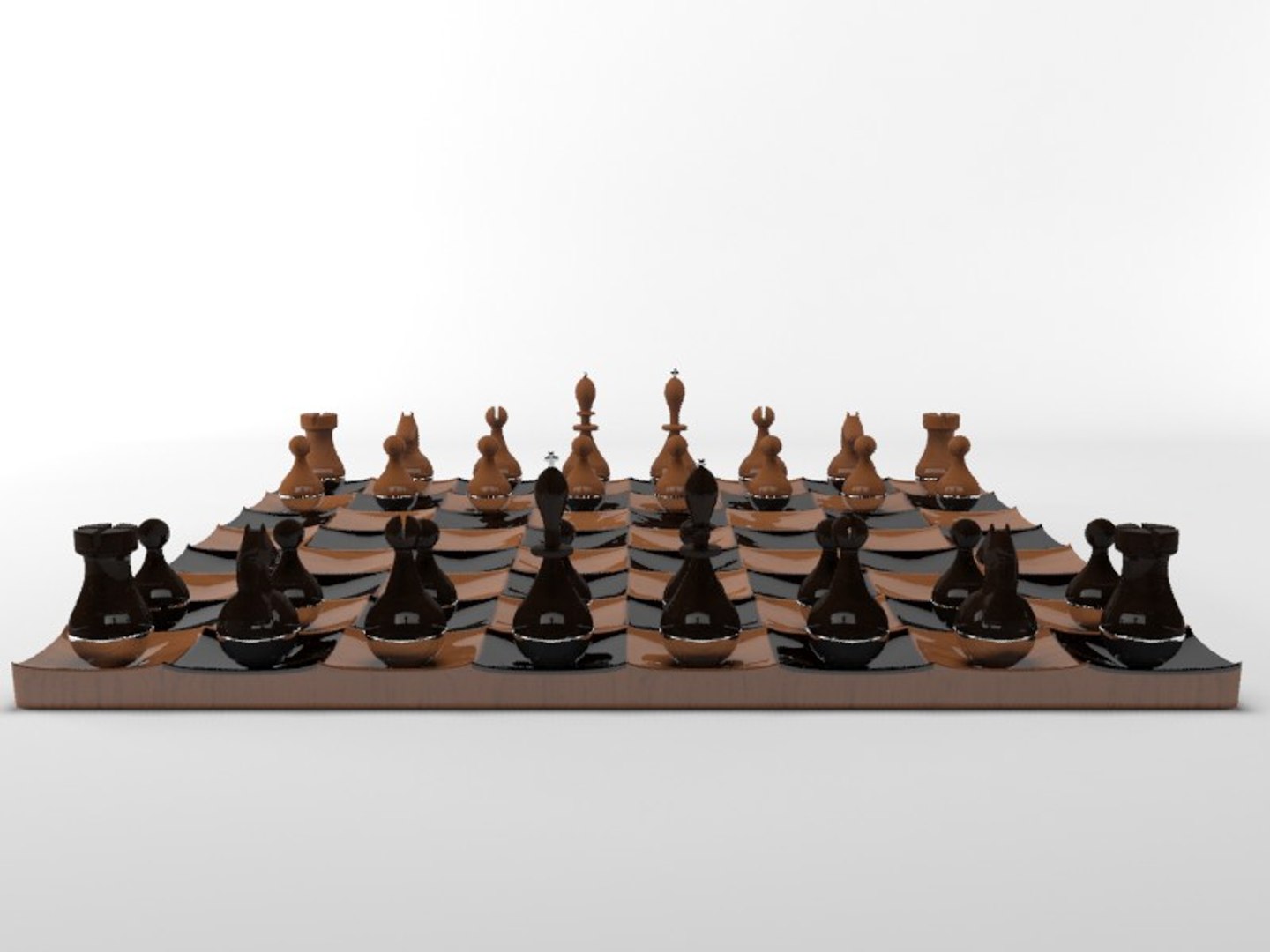 3d max rounded special chess set