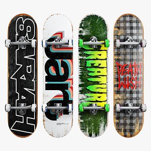 3D model Skateboard set 001