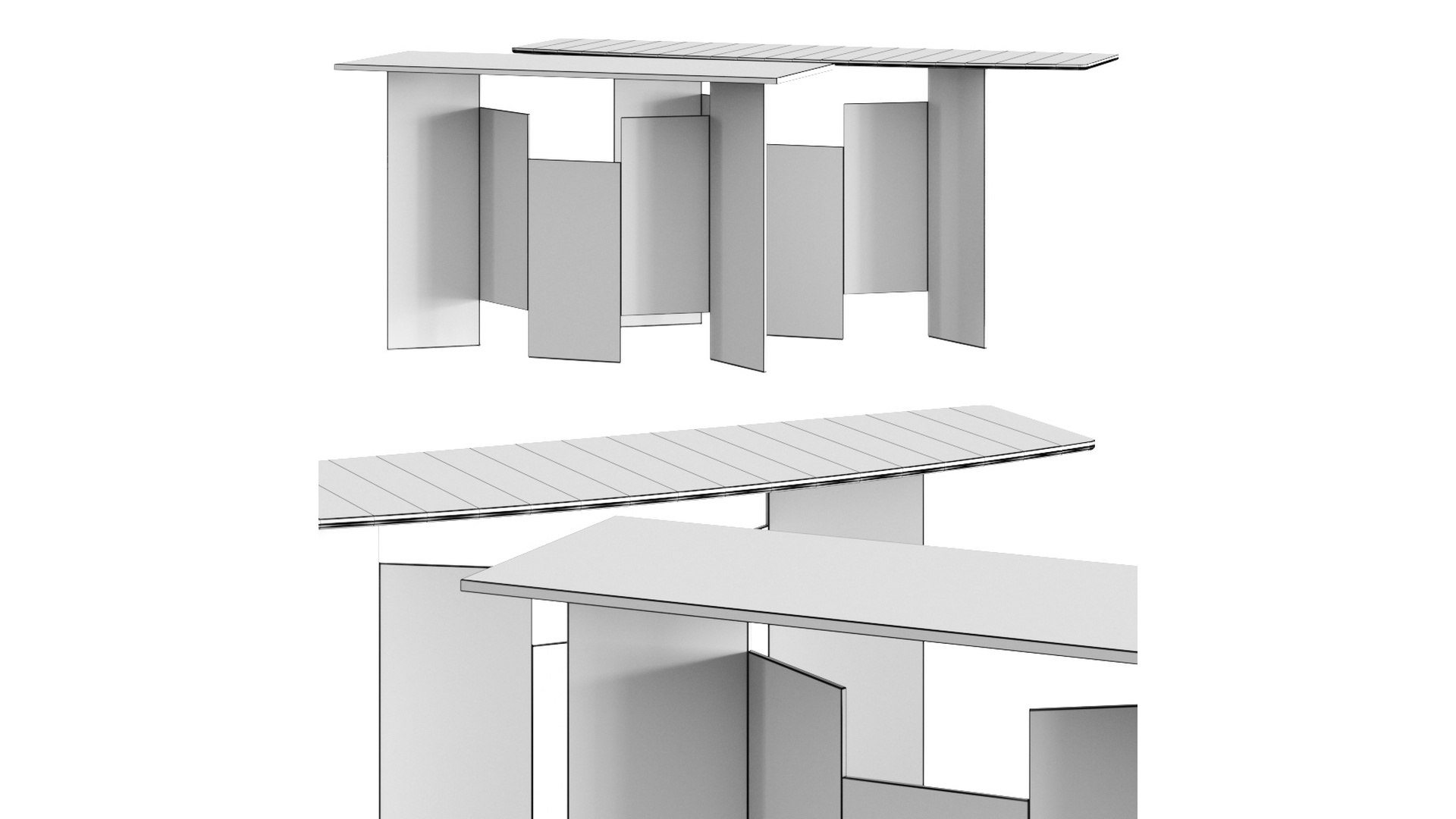 3D Model Tonelli Design Metropolis Console Tables - TurboSquid 2642214