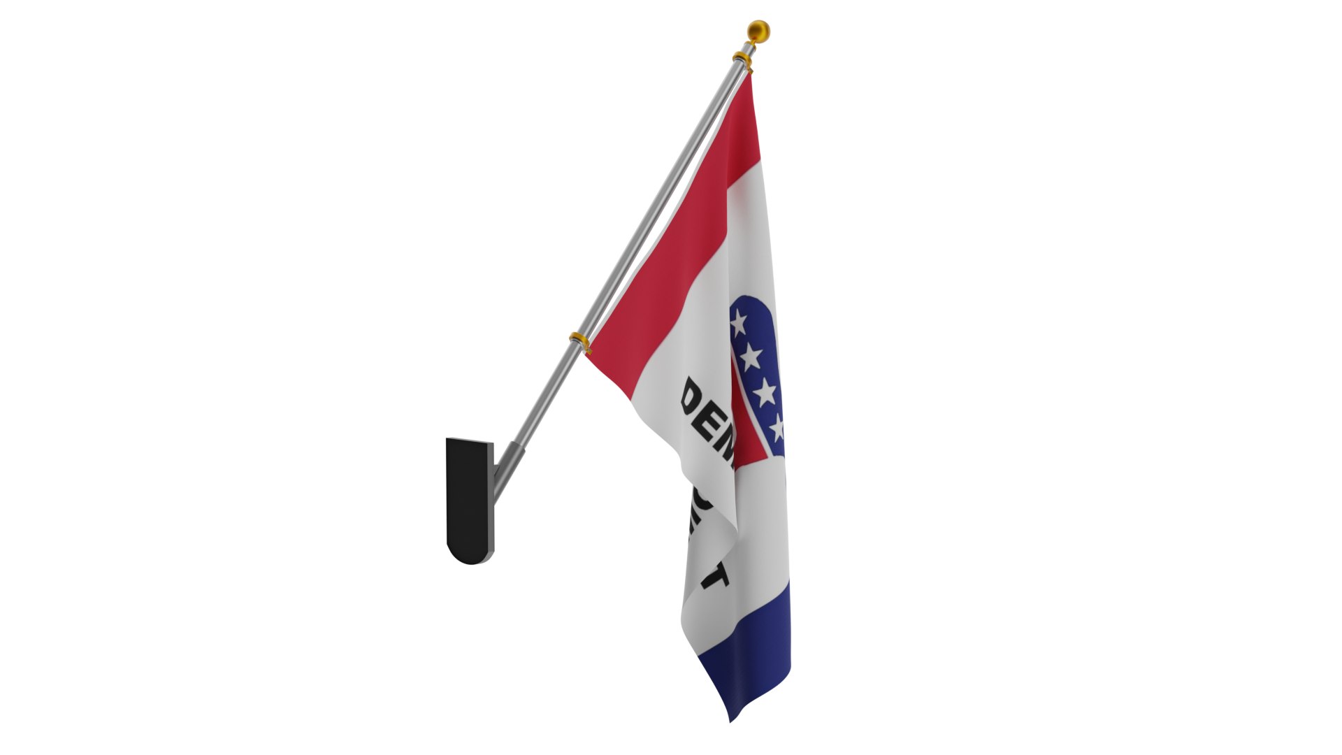 3D Democrat Party Flags Model - TurboSquid 2210989