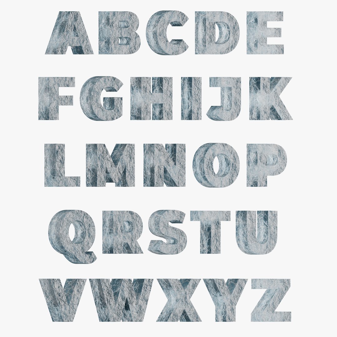 3D Ice Letters model https://p.turbosquid.com/ts-thumb/OR/IPrSmG/Nz/z0065/png/1707977422/1920x1080/fit_q87/f4e28fce76eead7ad98cf533196a125ce609a31e/z0065.jpg