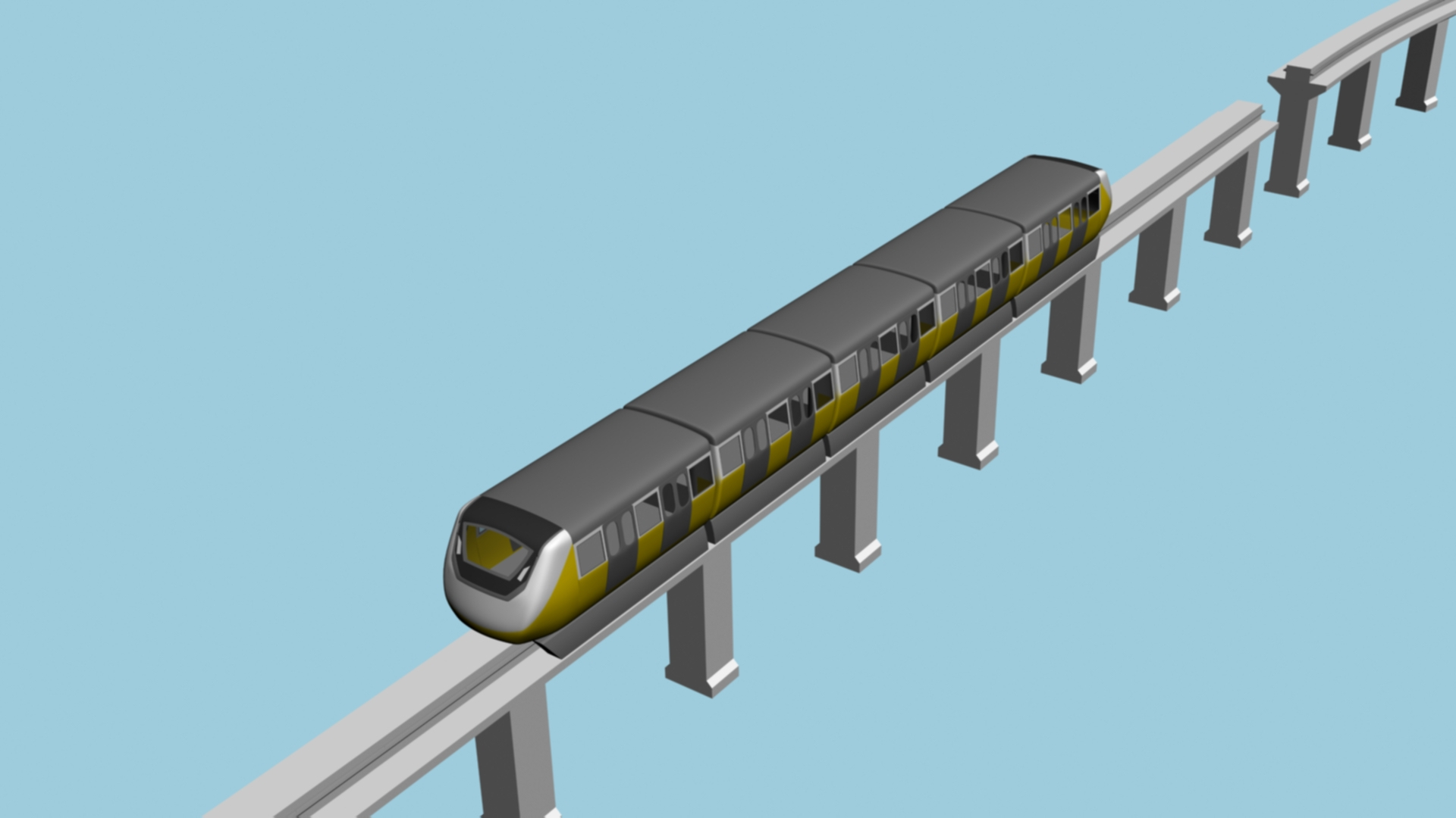 3D Monorail Mass Transit - TurboSquid 2221081