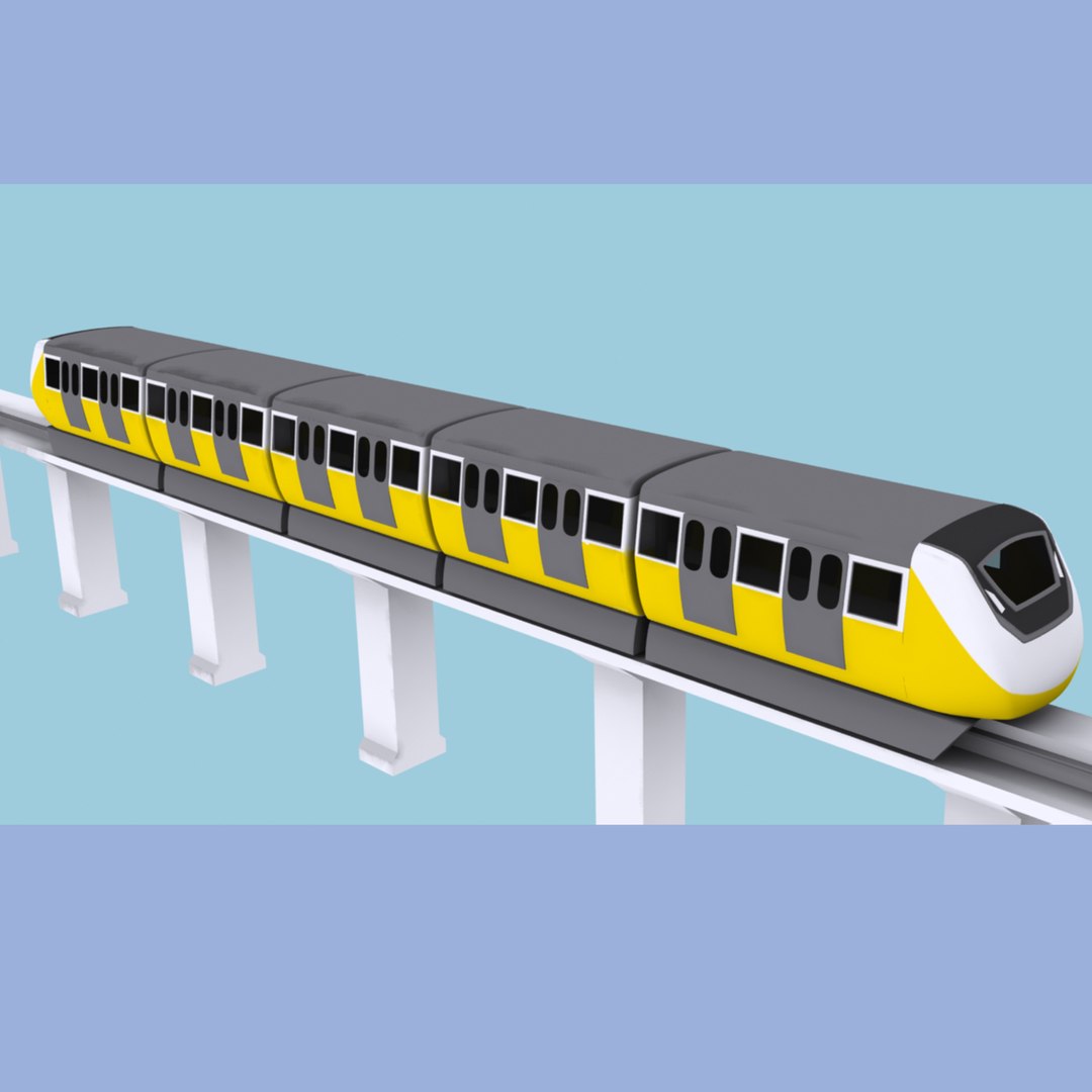 3D Monorail Mass Transit - TurboSquid 2221081