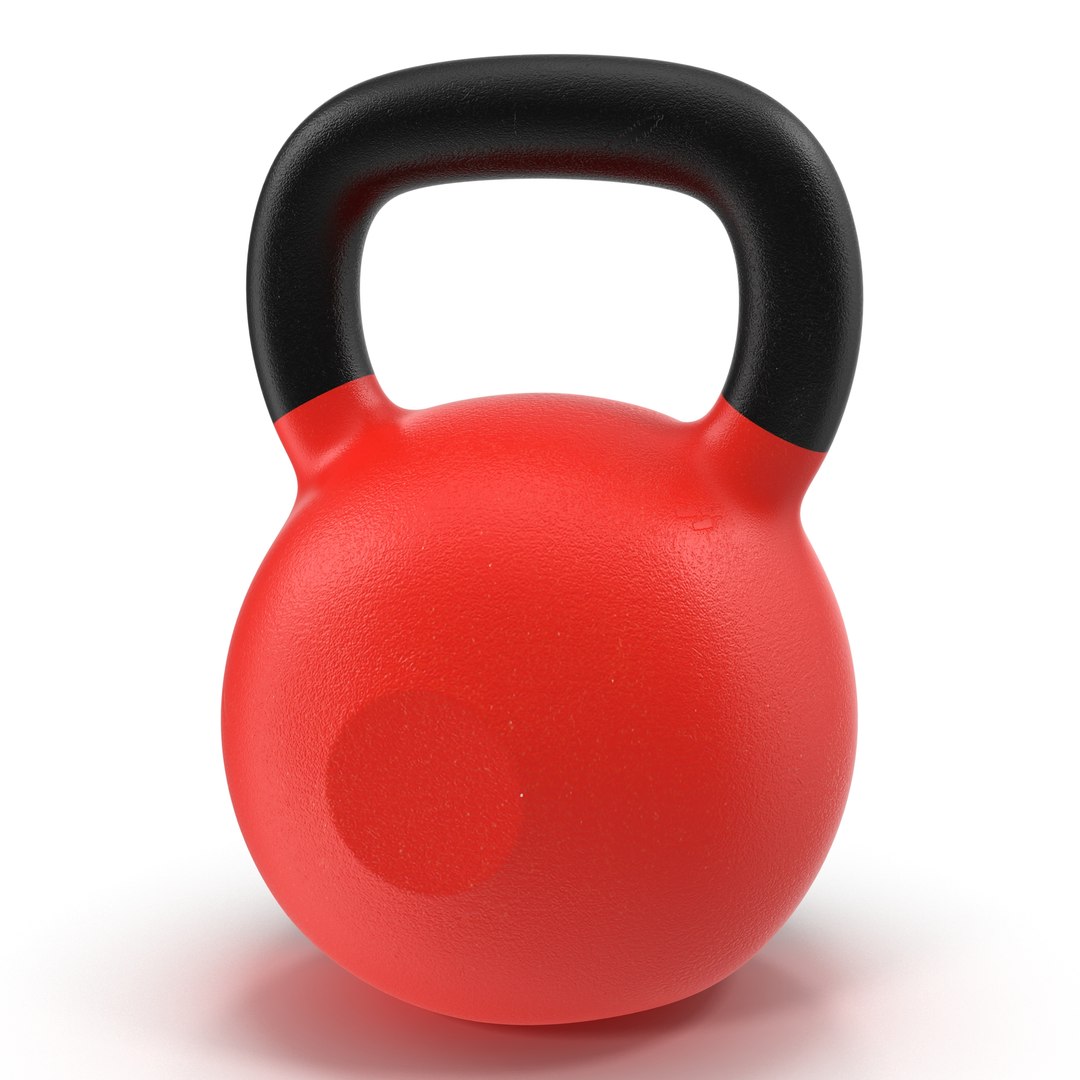 Kettlebell 2 Red 3D model preview