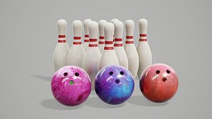 3D bowling pins balls