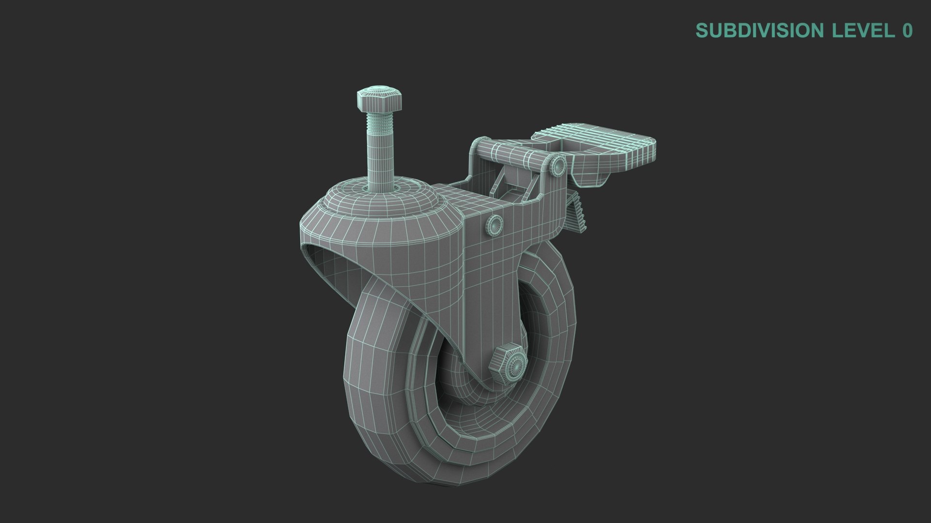 3D Caster Wheel model https://p.turbosquid.com/ts-thumb/OR/LIQGNE/w7/wireframe0009/jpg/1706773642/1920x1080/fit_q87/e8da8685473d862d0c3752250642d3c28dca3766/wireframe0009.jpg