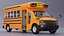 3d small school bus model