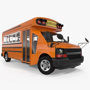 3d small school bus model