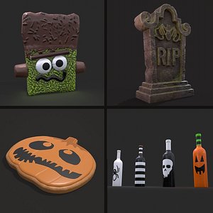 Halloween Prop Mix Four 3D model