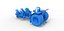 Pulling tractor with 5 engines V8 Scale 1 to 25